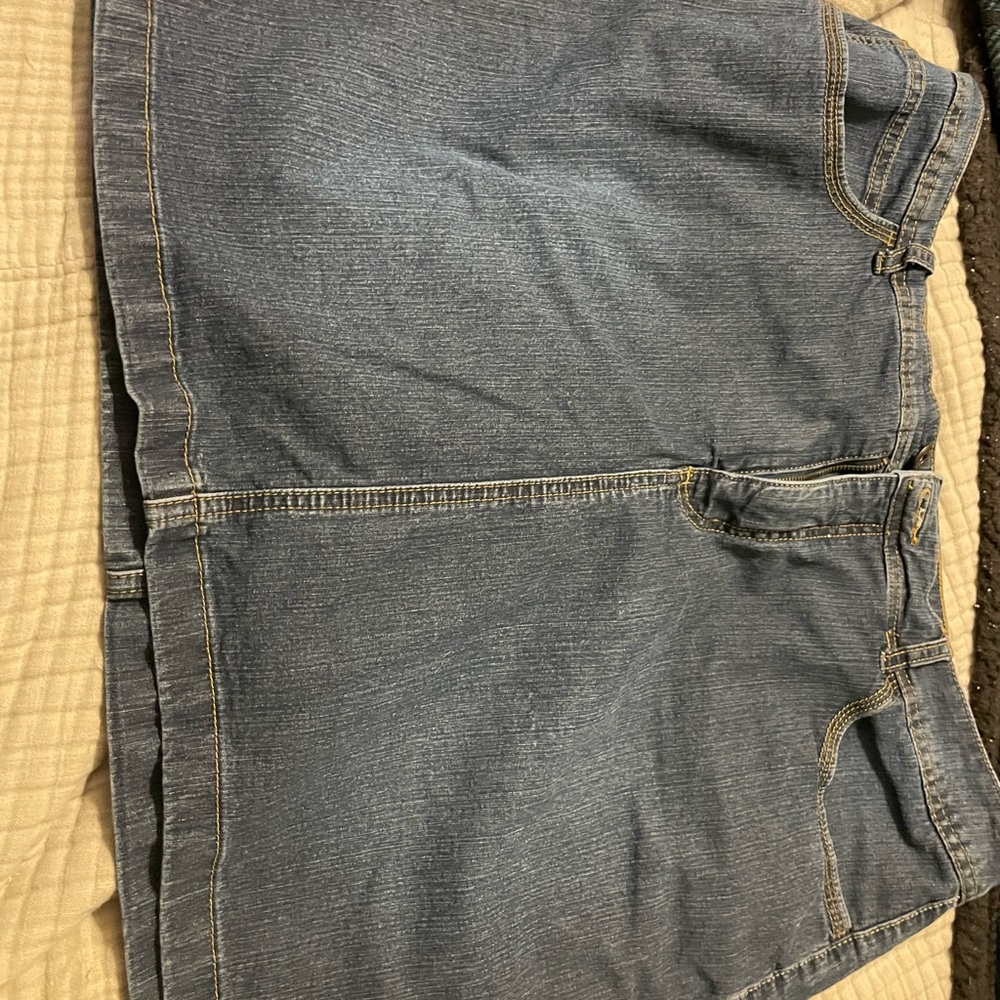 St. John's Bay Dark Denim Skirt with attached shorts, 16